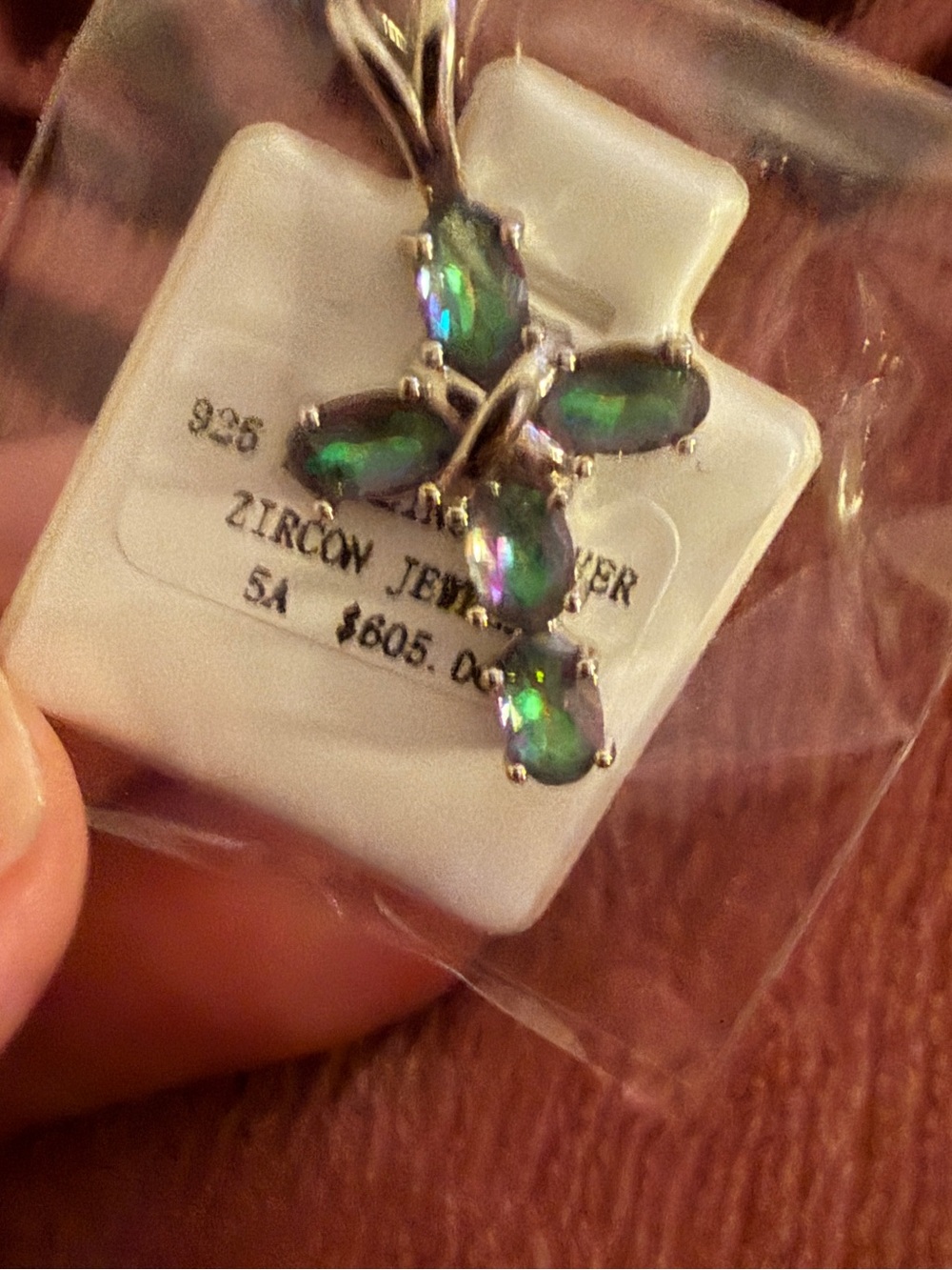 Sterling Silver Mystic Topaz Cross Pendant Necklace